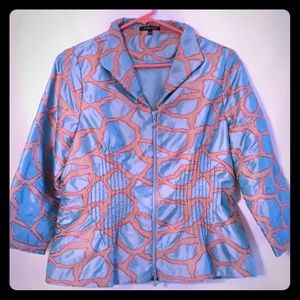 Samuel  Dong jacket/blouse with front  zipper